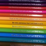 bible verse pencils close up