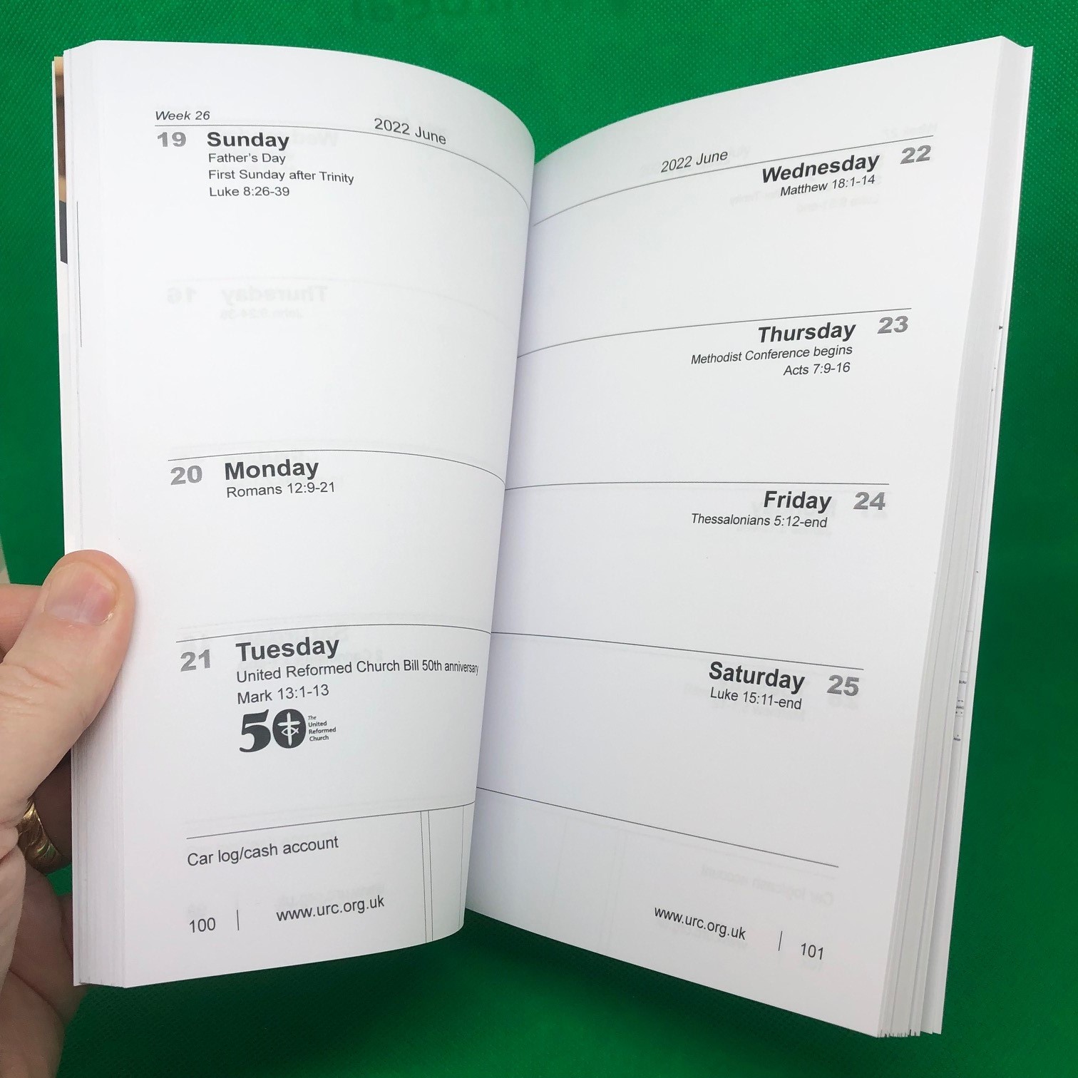 2027 URC Pocket Diary - pre-order (delivery from September) - Image 6