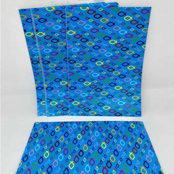 Blue wrapping paper