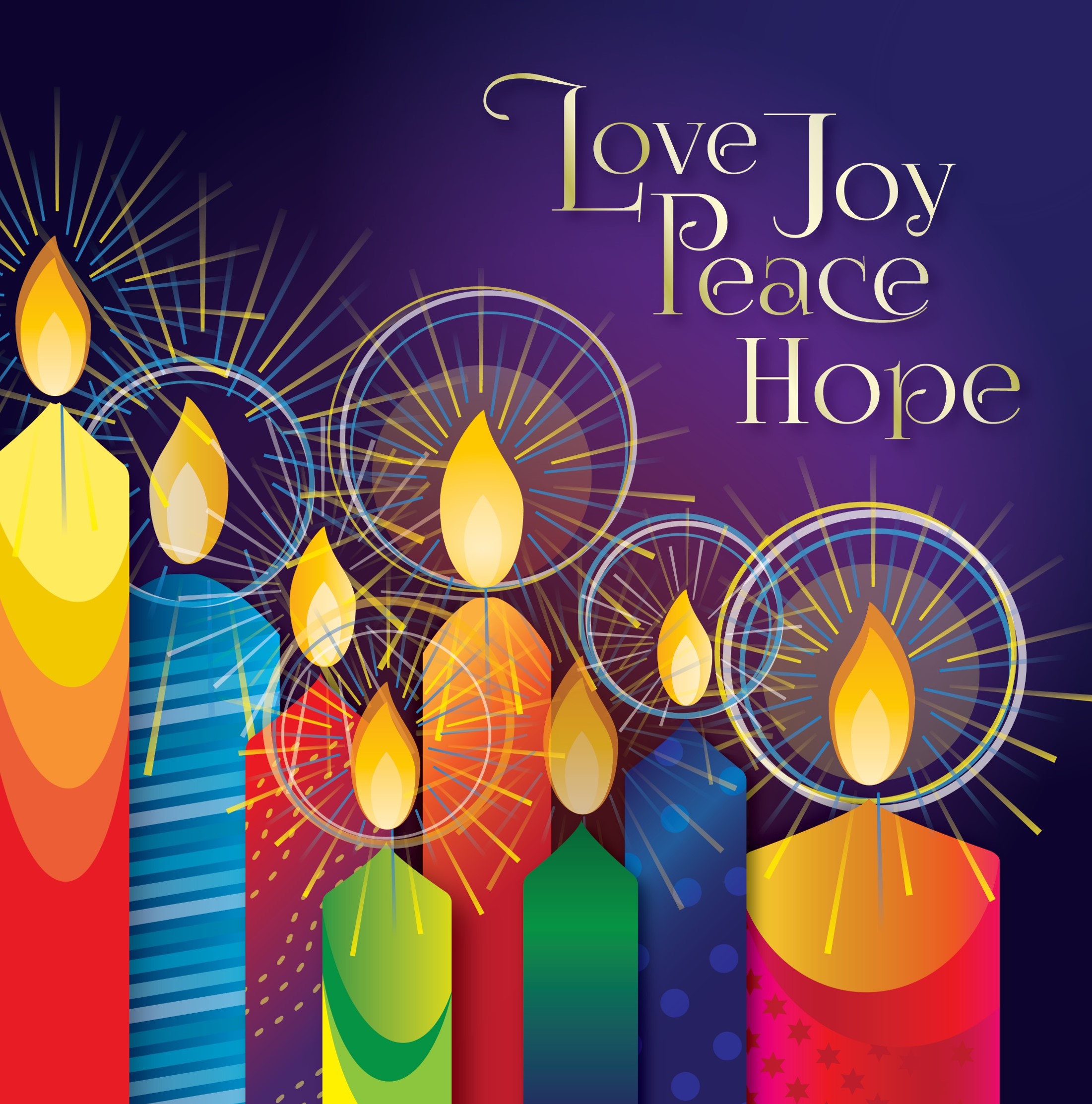 love and peace christmas card
