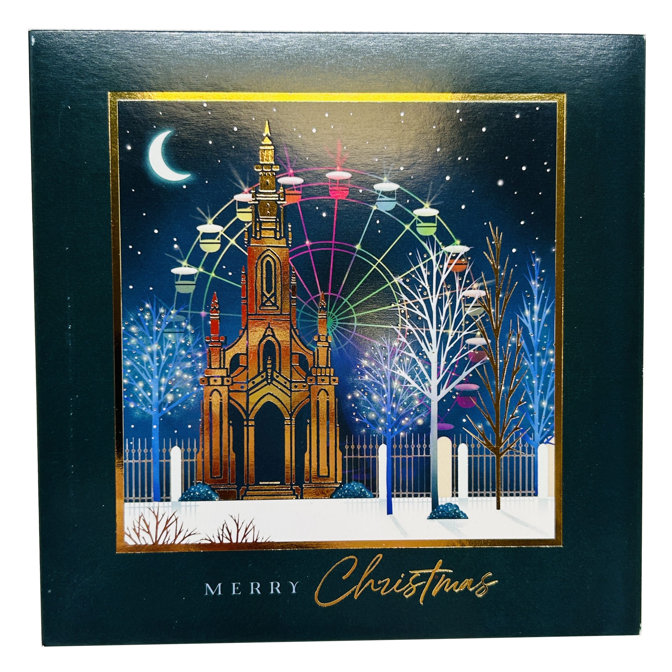 scott monument edinburgh christmas card